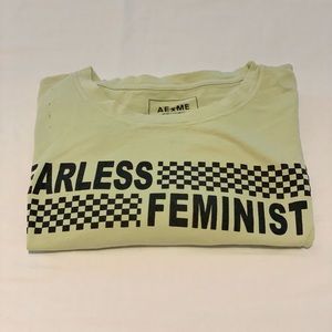 Distressed Oversized American Eagle Crop Top